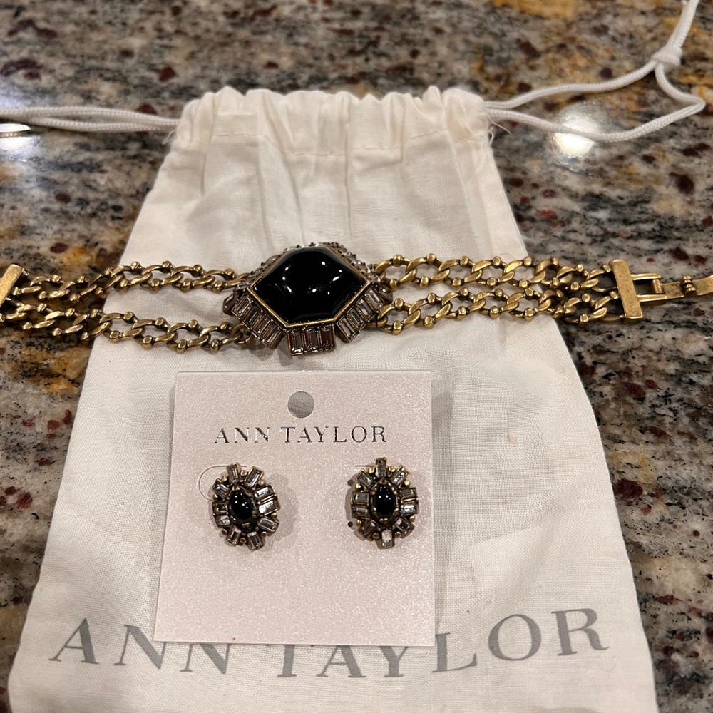 Fashion bracelet by Ann Taylor and earring set
